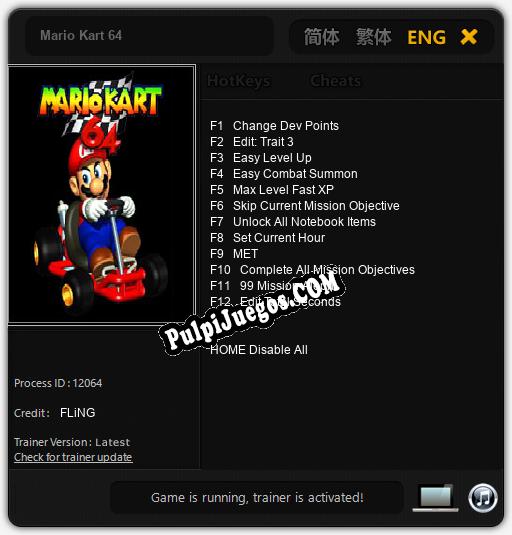 Mario Kart 64: Cheats, Trainer +12 [FLiNG]