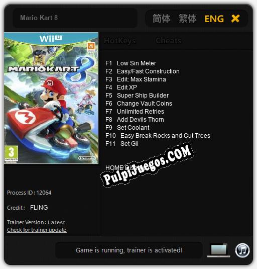 Mario Kart 8: Trainer +11 [v1.4]