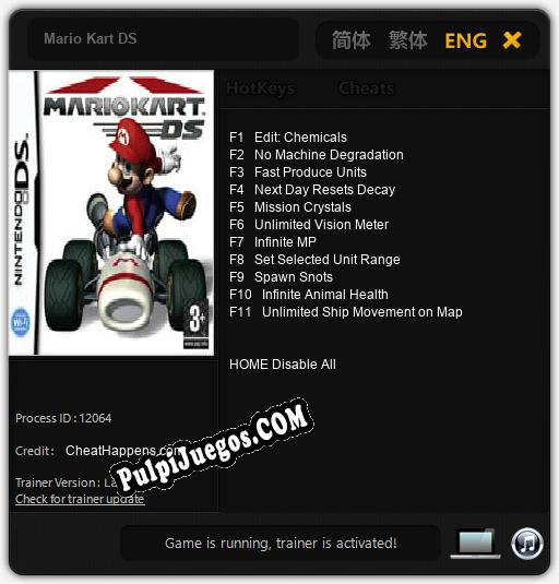 Mario Kart DS: Cheats, Trainer +11 [CheatHappens.com]