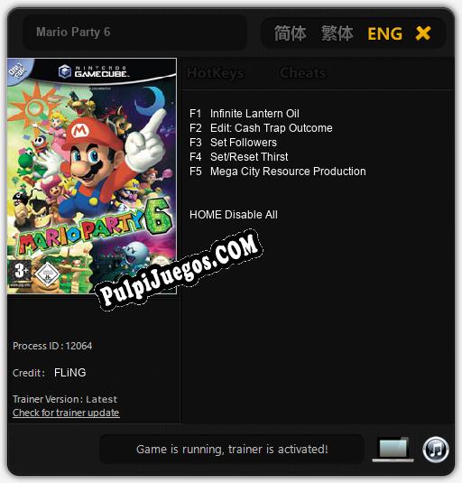 Entrenador liberado a Mario Party 6 [v1.0.6]