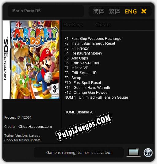 Mario Party DS: Treinador (V1.0.98)