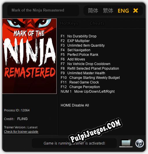 Mark of the Ninja Remastered: Trainer +13 [v1.9]