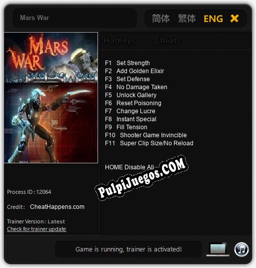 Mars War: Cheats, Trainer +11 [CheatHappens.com]