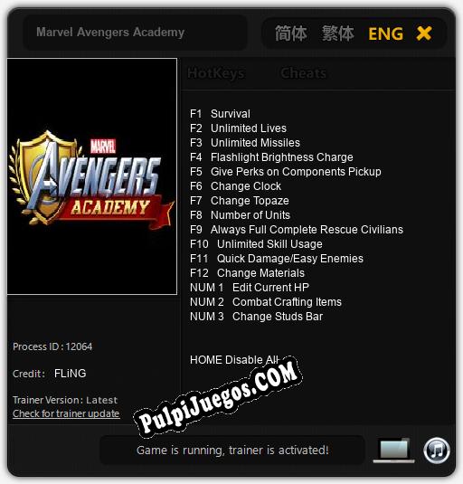 Entrenador liberado a Marvel Avengers Academy [v1.0.1]