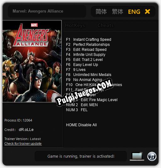 Marvel: Avengers Alliance: Cheats, Trainer +15 [dR.oLLe]