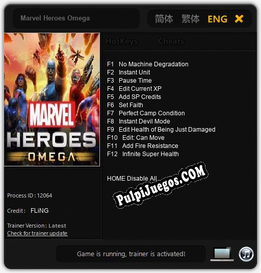 Entrenador liberado a Marvel Heroes Omega [v1.0.2]