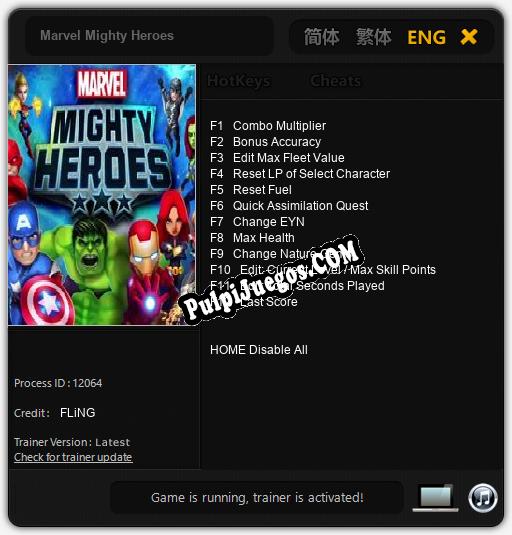 Marvel Mighty Heroes: Treinador (V1.0.18)