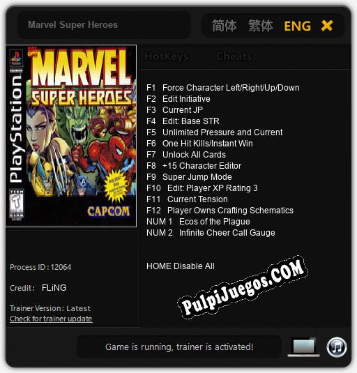 Entrenador liberado a Marvel Super Heroes [v1.0.1]