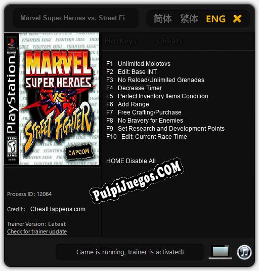 Entrenador liberado a Marvel Super Heroes vs. Street Fighter [v1.0.4]