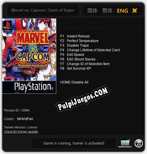 Entrenador liberado a Marvel vs. Capcom: Clash of Super Heroes [v1.0.5]