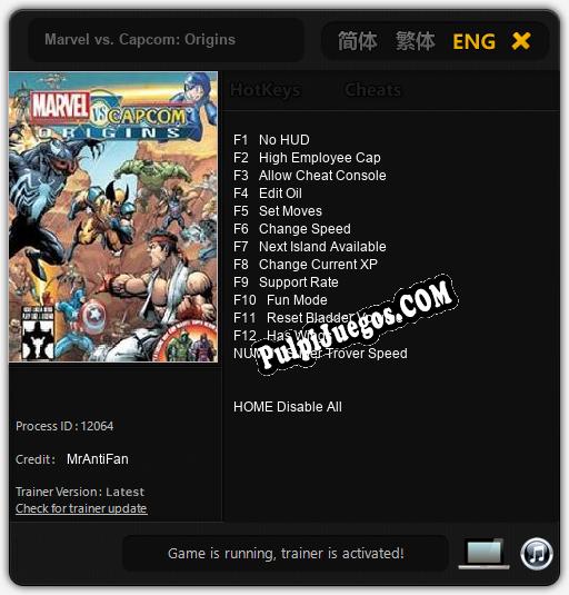 Entrenador liberado a Marvel vs. Capcom: Origins [v1.0.3]