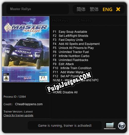 Entrenador liberado a Master Rallye [v1.0.3]