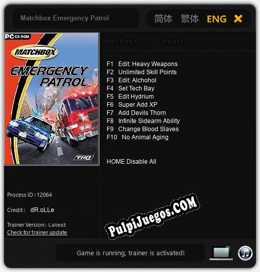 Matchbox Emergency Patrol: Cheats, Trainer +10 [dR.oLLe]