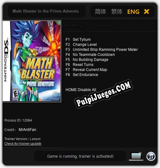 Math Blaster in the Prime Adventure: Trainer +8 [v1.3]