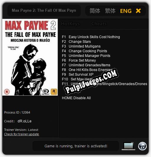 Max Payne 2: The Fall Of Max Payne: Treinador (V1.0.61)