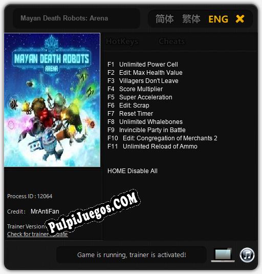 Mayan Death Robots: Arena: Cheats, Trainer +11 [MrAntiFan]