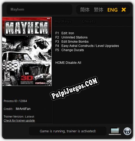 Mayhem: Treinador (V1.0.18)