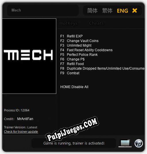 Mech: Treinador (V1.0.91)