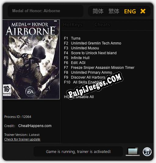 Entrenador liberado a Medal of Honor: Airborne [v1.0.9]