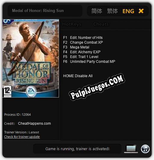 Medal of Honor: Rising Sun: Cheats, Trainer +6 [CheatHappens.com]