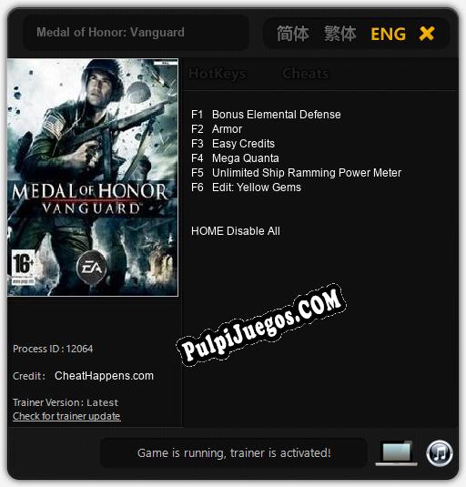 Medal of Honor: Vanguard: Treinador (V1.0.36)