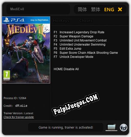 MediEvil: Cheats, Trainer +7 [dR.oLLe]