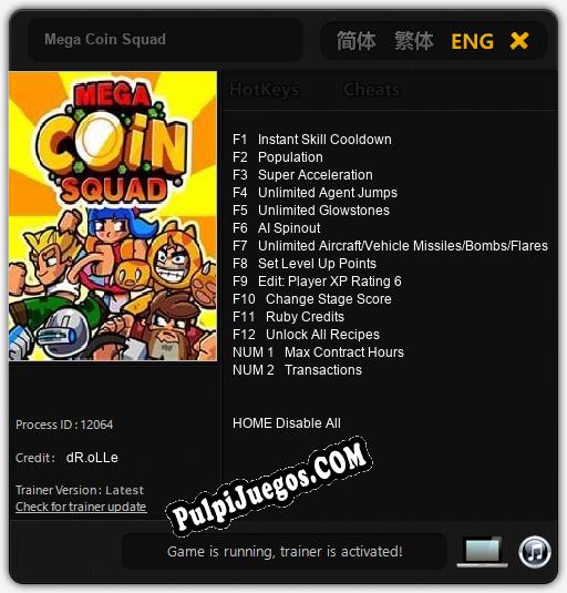 Entrenador liberado a Mega Coin Squad [v1.0.7]