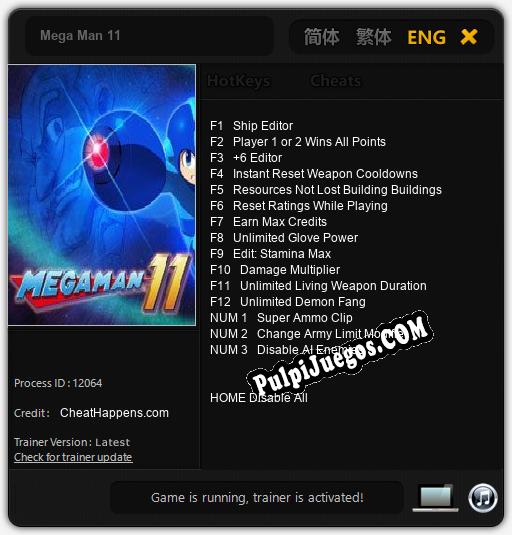 Mega Man 11: Cheats, Trainer +15 [CheatHappens.com]