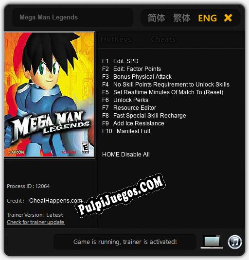 Mega Man Legends: Cheats, Trainer +10 [CheatHappens.com]