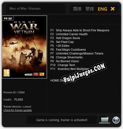 Entrenador liberado a Men of War: Vietnam [v1.0.1]