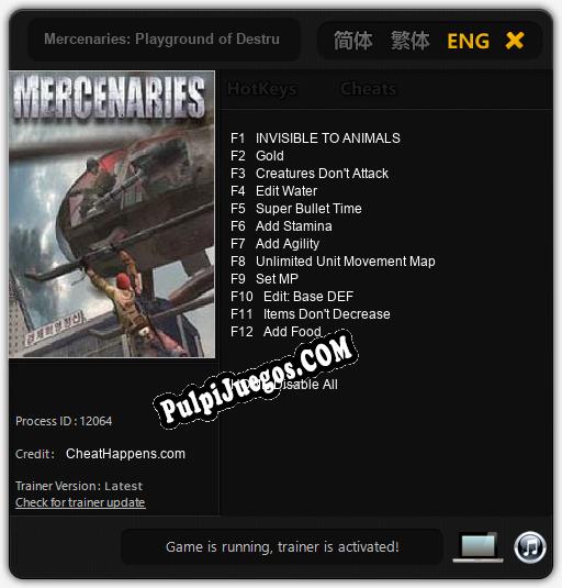 Mercenaries: Playground of Destruction: Cheats, Trainer +12 [CheatHappens.com]