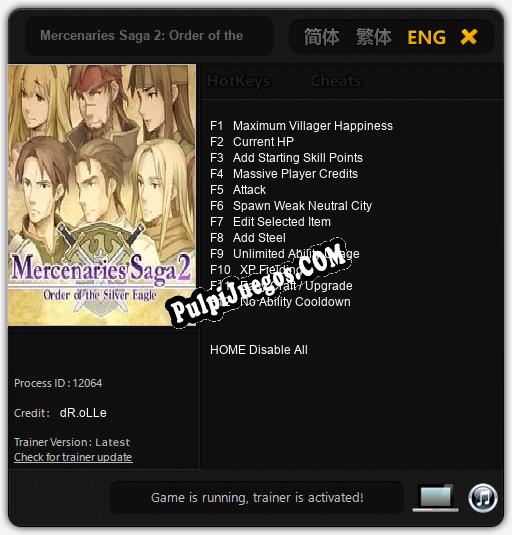 Mercenaries Saga 2: Order of the Silver Eagle: Trainer +12 [v1.5]