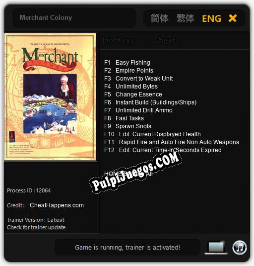 Merchant Colony: Cheats, Trainer +12 [CheatHappens.com]