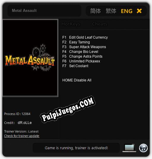 Entrenador liberado a Metal Assault [v1.0.6]