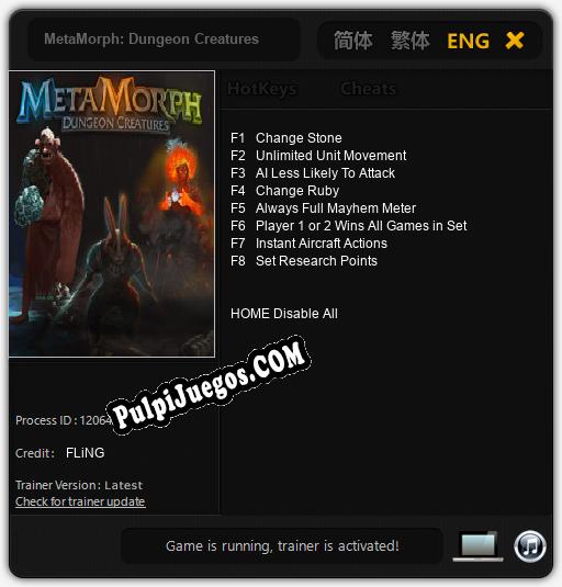 Entrenador liberado a MetaMorph: Dungeon Creatures [v1.0.1]