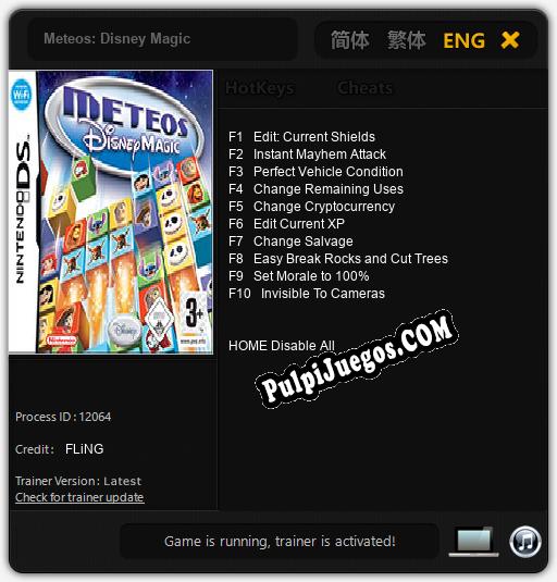 Meteos: Disney Magic: Trainer +10 [v1.6]