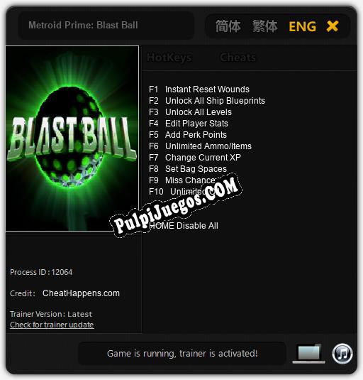 Metroid Prime: Blast Ball: Cheats, Trainer +10 [CheatHappens.com]