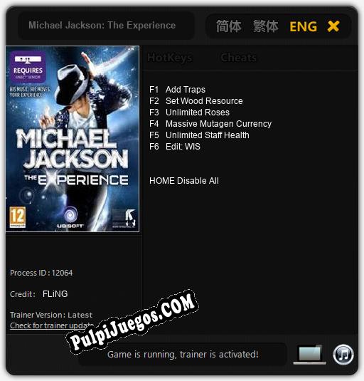 Michael Jackson: The Experience: Trainer +6 [v1.9]