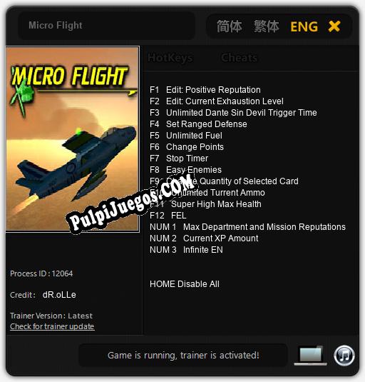 Entrenador liberado a Micro Flight [v1.0.7]