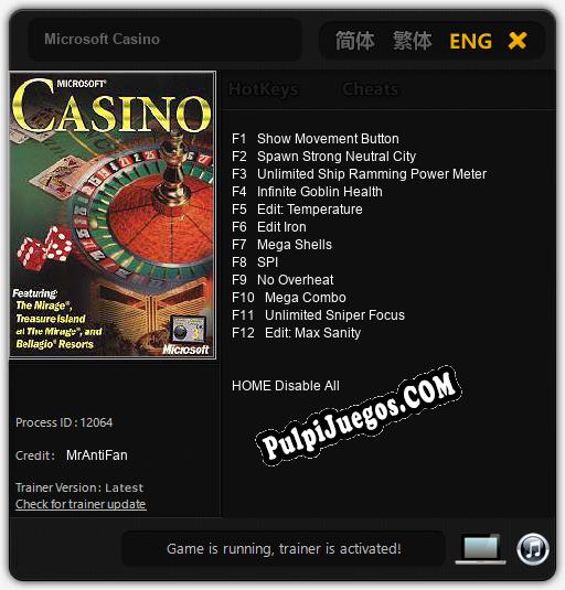 Microsoft Casino: Cheats, Trainer +12 [MrAntiFan]