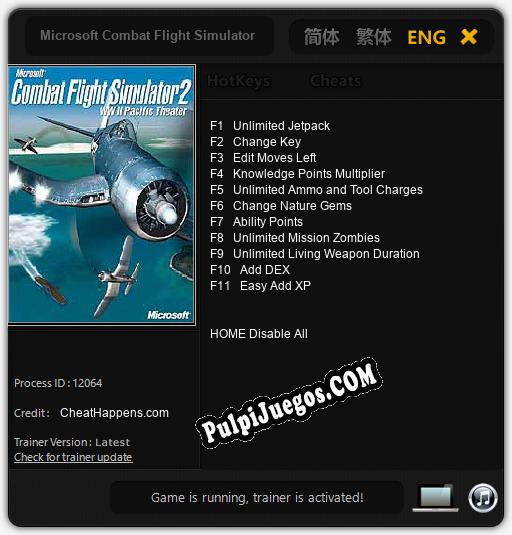 Microsoft Combat Flight Simulator 2: WWII Pacific Theater: Trainer +11 [v1.3]