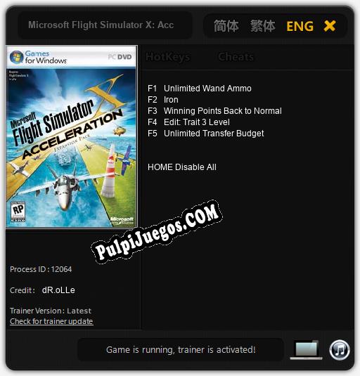 Microsoft Flight Simulator X: Acceleration: Cheats, Trainer +5 [dR.oLLe]