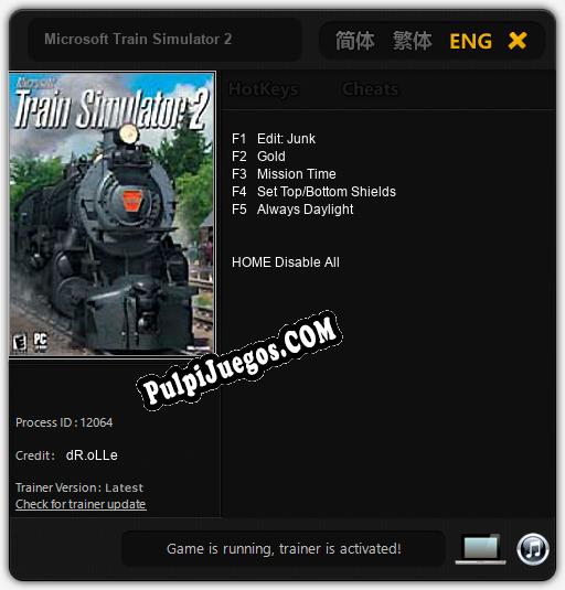 Microsoft Train Simulator 2: Treinador (V1.0.84)