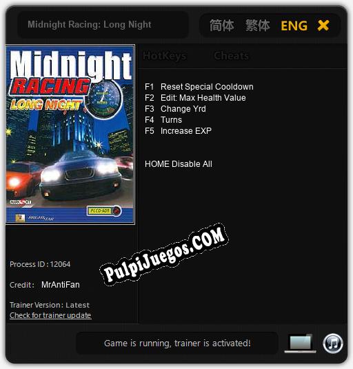 Entrenador liberado a Midnight Racing: Long Night [v1.0.1]