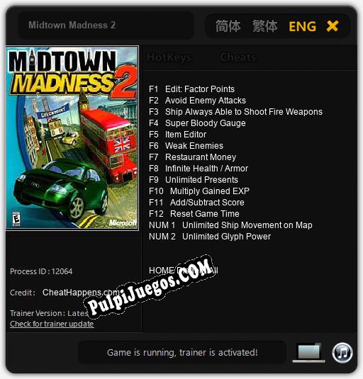 Midtown Madness 2: Cheats, Trainer +14 [CheatHappens.com]