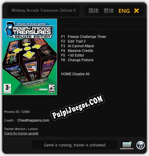 Midway Arcade Treasures: Deluxe Edition: Cheats, Trainer +6 [CheatHappens.com]