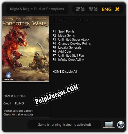 Might & Magic: Duel of Champions Forgotten Wars: Cheats, Trainer +8 [FLiNG]