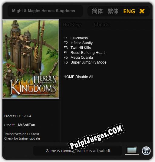 Might & Magic: Heroes Kingdoms: Treinador (V1.0.23)