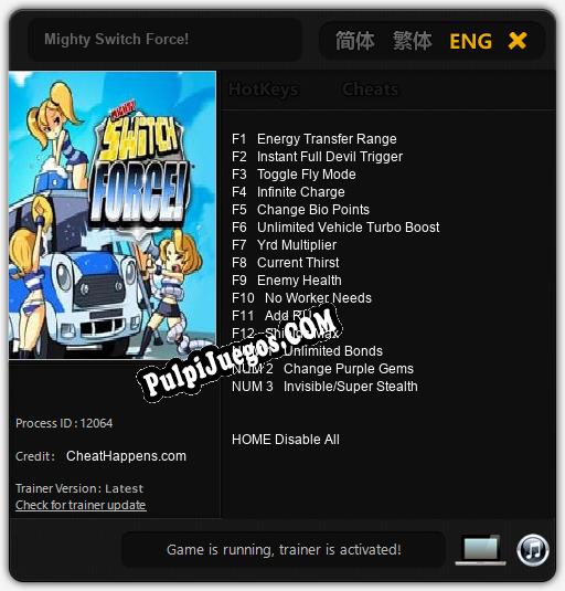 Mighty Switch Force!: Cheats, Trainer +15 [CheatHappens.com]