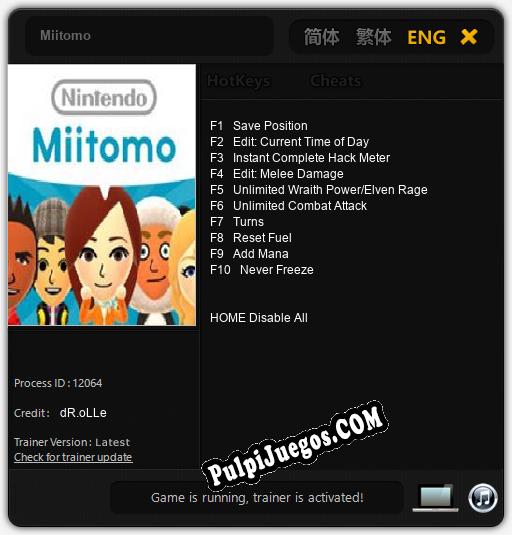 Entrenador liberado a Miitomo [v1.0.9]